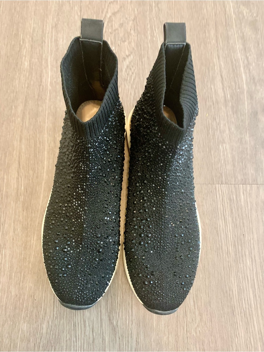 Carvela Black Jibberish Bling High-Top Trainers